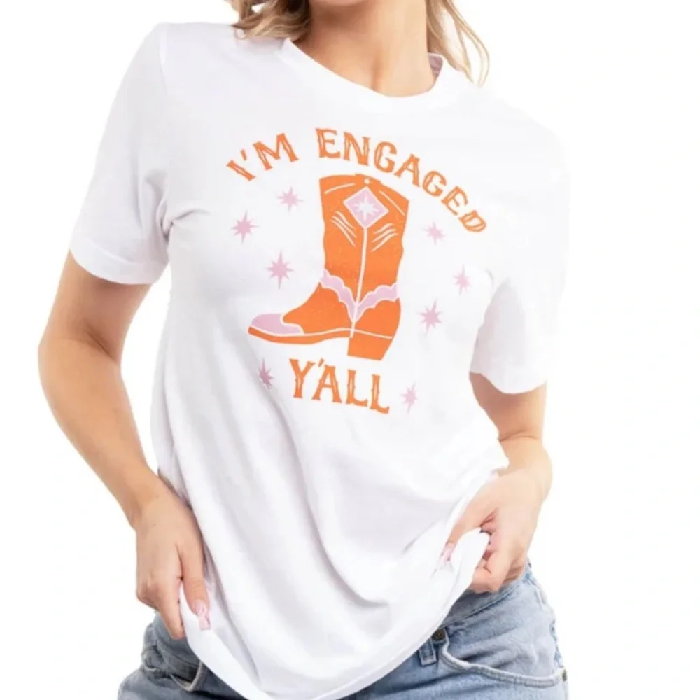 I’m Engaged Y’all 👢, Tipsy Elves shirt - Picture 2 of 7